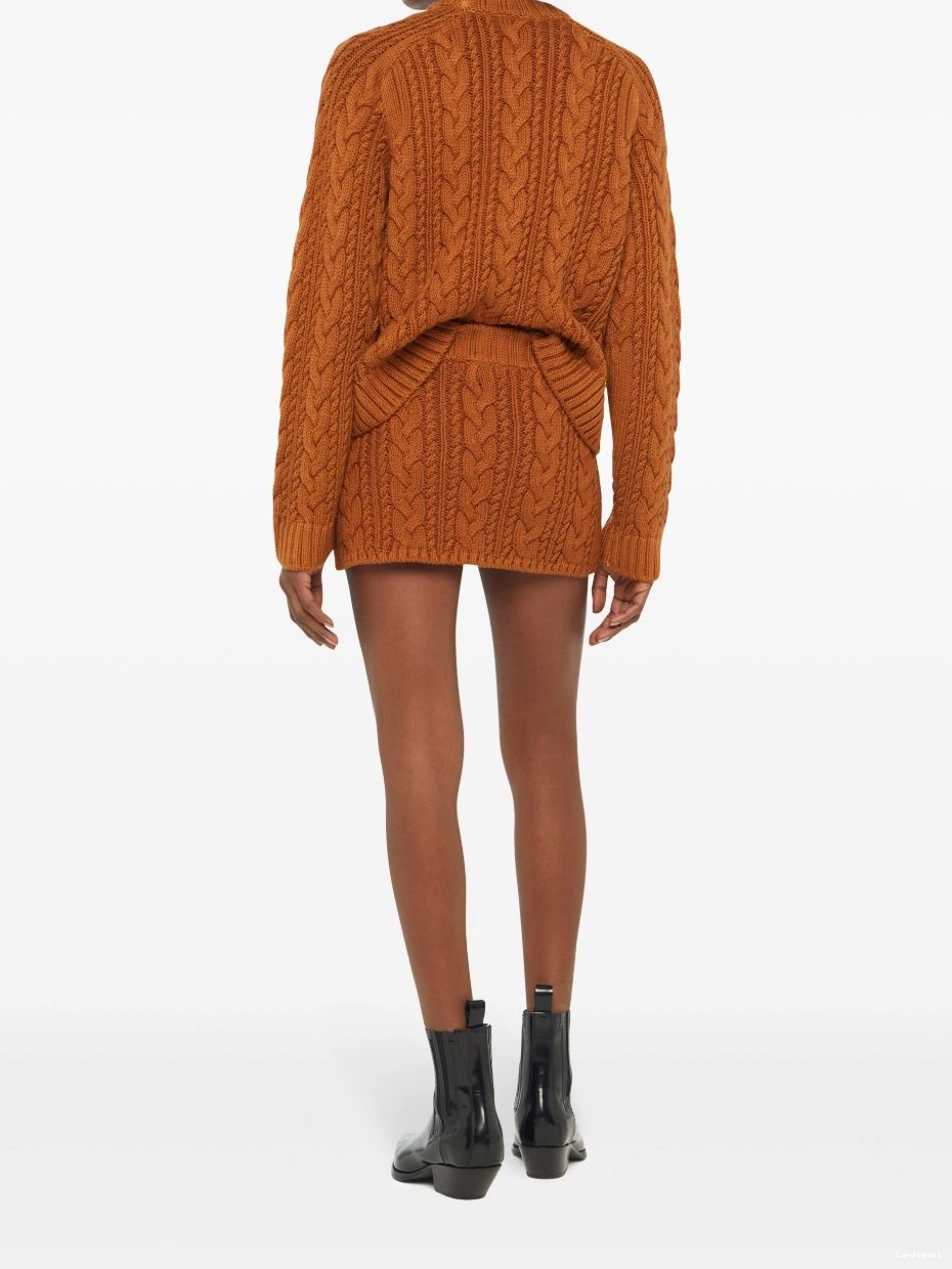Affordable Women skirt Alanui cable-knit mid-rise 0810
